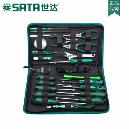 SATA/世达 23件基本电工维修组套 SATA-03780（工具包非终保，包内所配工具按单支的保用条款）