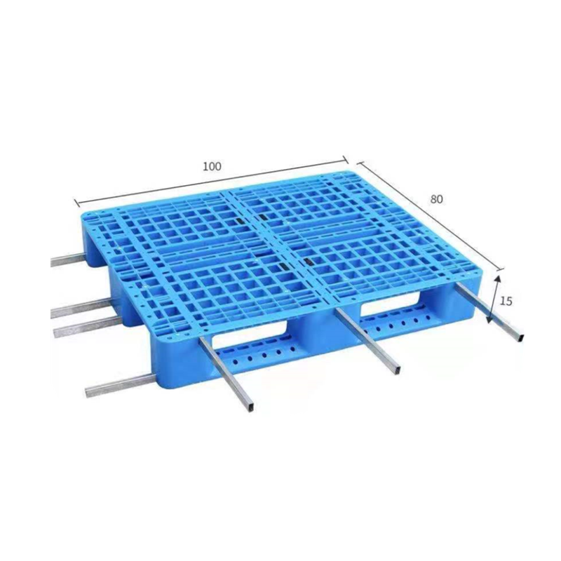 万通 1008加7钢塑料托盘（动载1300kg）100*80*15cm蓝