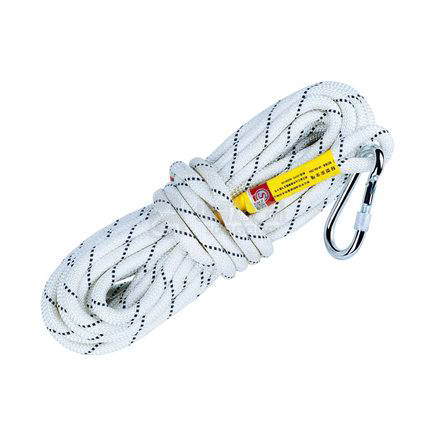 宁达 阻燃消防救援绳索 14毫米（带挂钩1个）15/20/25米不带钢丝、30米带钢丝