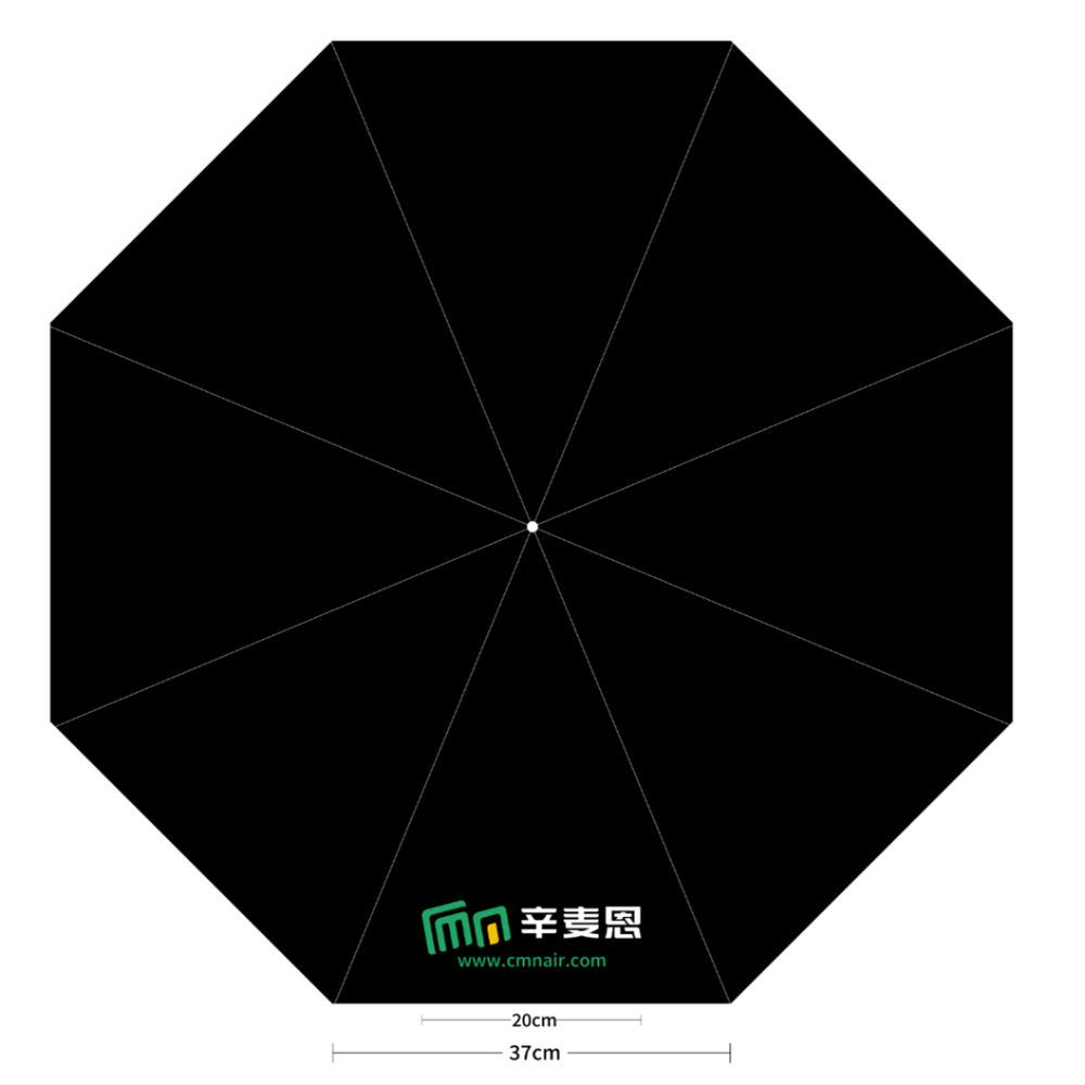 雨顺 雨伞定制 黑色 骨架8根 单面印刷 手动