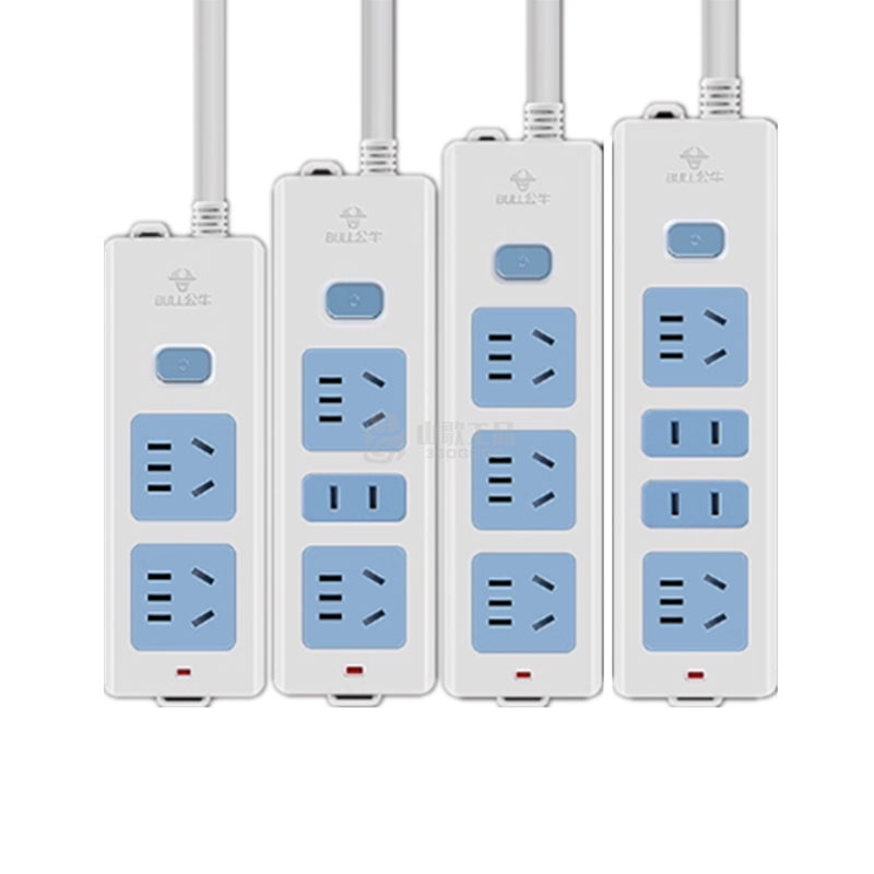 公牛 单开关有线插座 GN-606/606A/607/608/609/610 插板接线板插排插线板拖线板