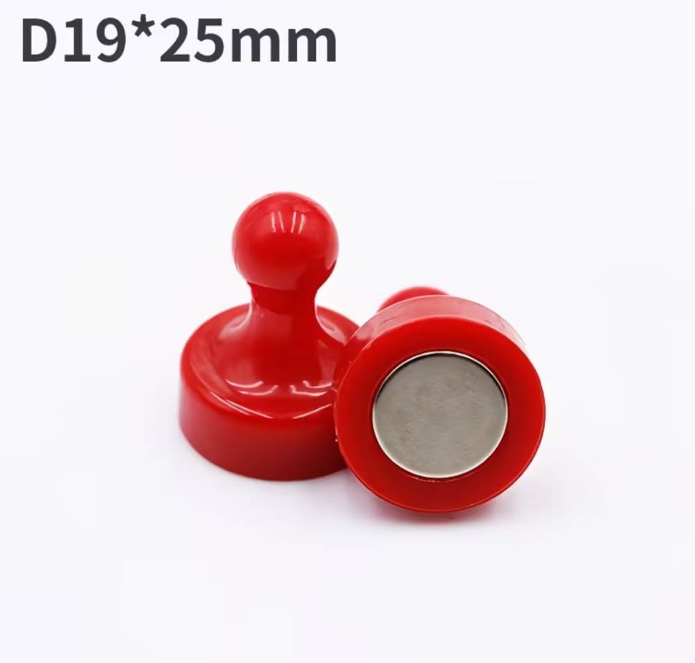 山歌 强力磁钉中号D19×25mm红色