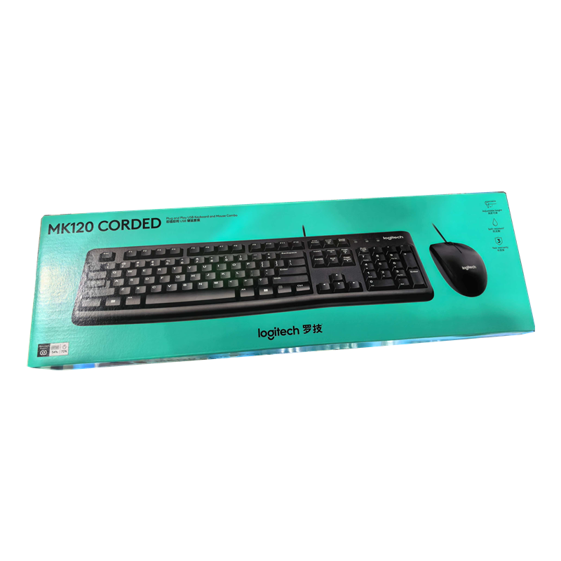 罗技 有线鼠标键盘 MK120
